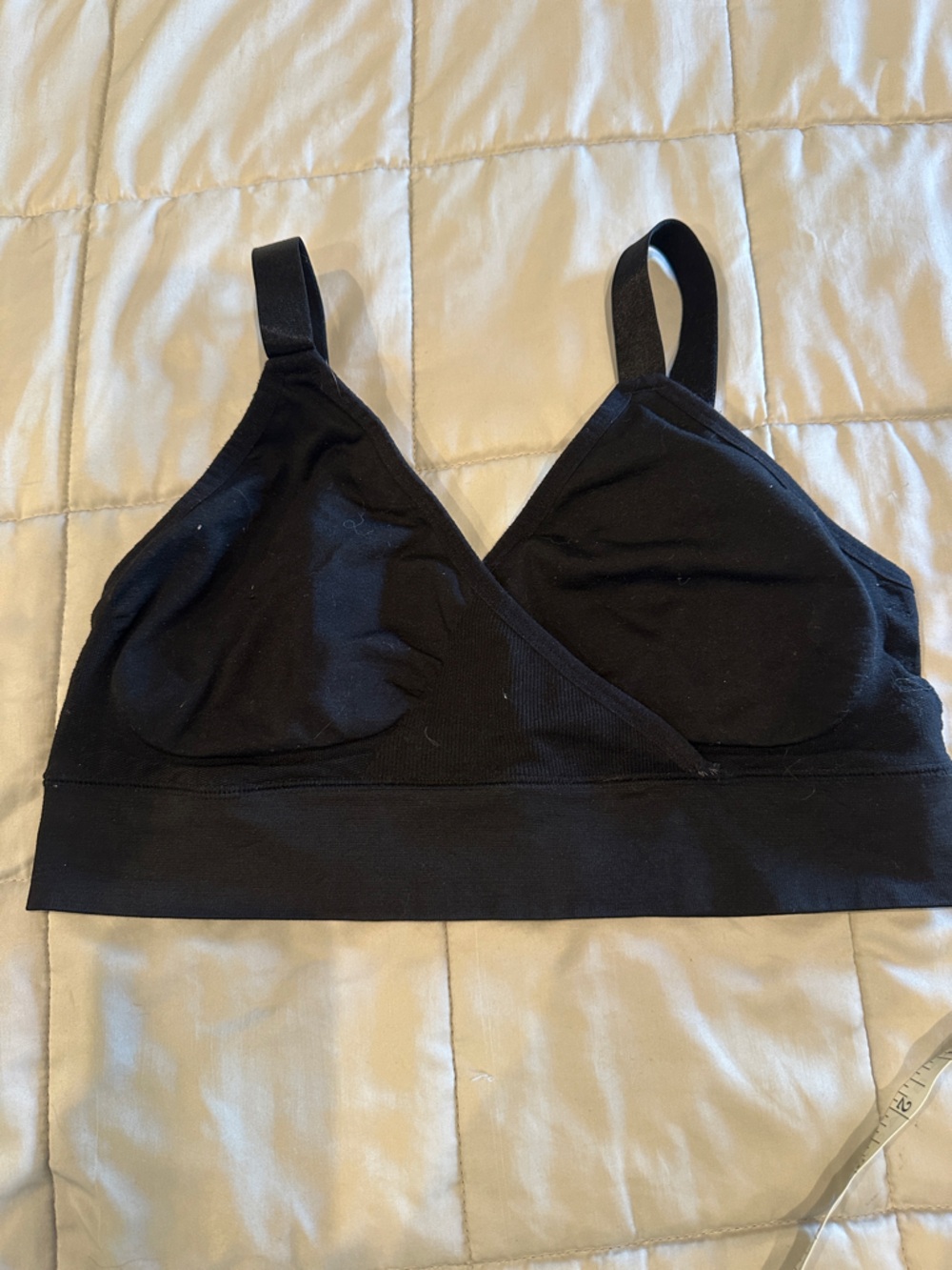 Wireless Black Lounge Bra - Soft Stretch Comfort